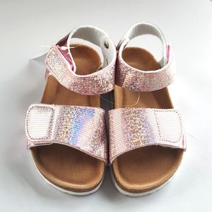 Toddler Girl Pink Disco Ball Velcro Sandals Sz 7/8, 9/10 NWT'S